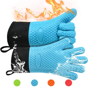 Custom Heat Resistant Silicone Microwave Gloves Oven Mitts for BBQ Applications Factory3
