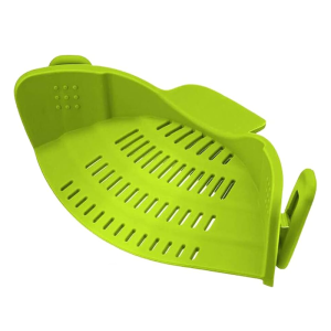 Custom Heat Resistant Silicone Clip-On Colander Drainer for Vegetables and Pasta Noodles Manufacturers3
