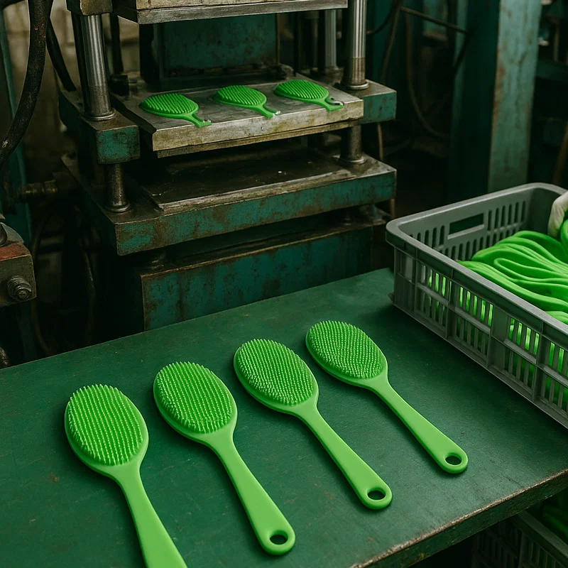 Custom Manufacturing of Silicone Bath Brush Sets for Premium Bathroom Accessories2