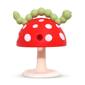 OEM BPA Free Hand Held Chompy Mushroom Silicone Teether for Infants Usage Suppliers2