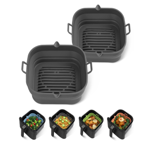 OEM Reusable Food Grade Silicone Air Fryer Liners Basket Bowl Replacement of Flammable Parchment Paper Manufacturing2