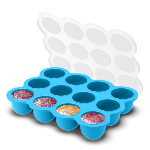 OEM Silicone Baby Food Freezer Tray with Clip-on Lid Perfect for Homemade Baby Food Suppliers3