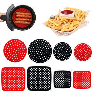 White Label Reusable Silicone Air Fryer Liner Basket Mats with Heat Resistant Performance Suppliers1